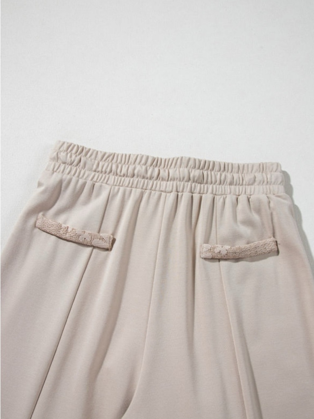 Wide-Leg Lace Insert Pants - Picture 7 of 14